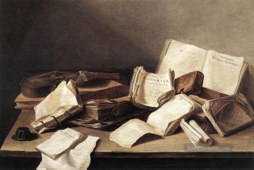  life Malerei - Stillleben Bücher 1628 Niederlande Jan Davidsz de Heem